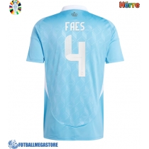 Fotballdrakt Herre Belgia Wout Faes #4 Bortedrakt EM 2024 Kortermet